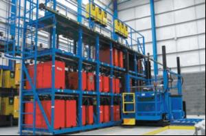 Battery bank on three tiers