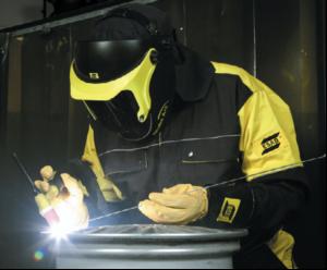 Flip-up helmet for welders