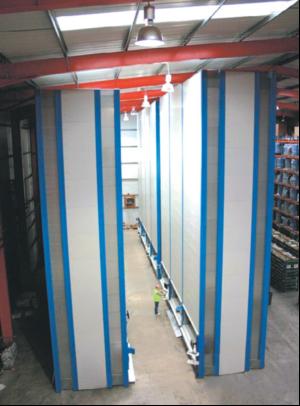 Vertical storage units help make material flow