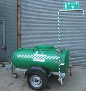 Emergency shower on the move