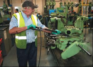 Industrial machine cleaning system