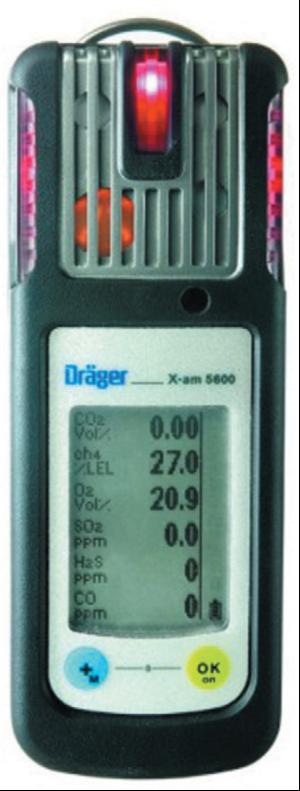 Measures up to six gases
