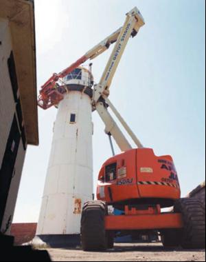 Boom lift provides height & accessibility