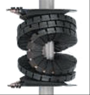 Cable system allows for rotations of up to 3000°