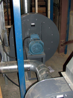 Fans help control wood waste