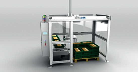 Compact robotic palletiser