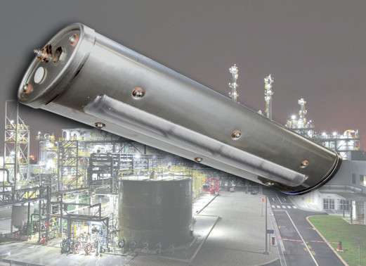 Stainless steel fitting with integrated power supply