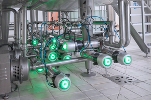 Decentralised automation of valves in hygienic areas