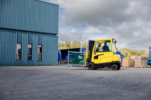 Charge up indoor and outdoor handling with new Hyster A Series electric forklift