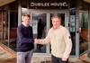 Sales director Graham Coats, right, greets new business development manager Gareth Lees.