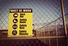 STOCK construction site safety sign